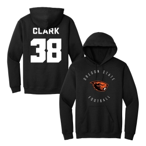 Milan Clark | Oregon State Football Round Shirsey Black Hoodie