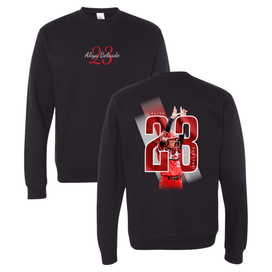 Aliya Belarde | Black AB Graphic Crewneck