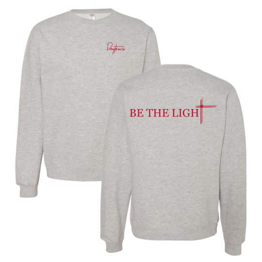 Abigale Dayton | Grey Dayton Be The Light Crewneck